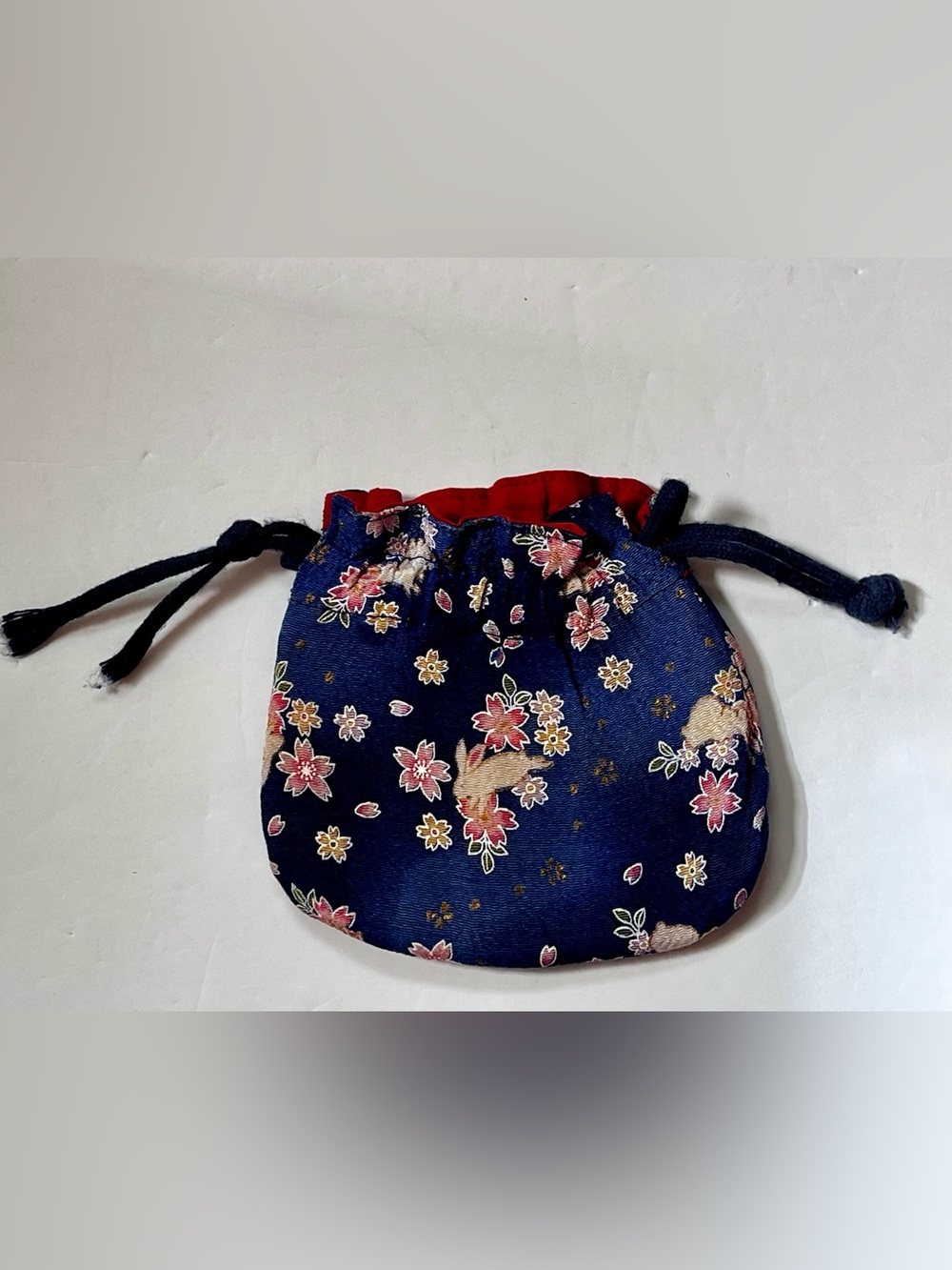 Cute small fabric drawstring bag